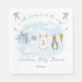Peter the Rabbit Clothesline Baby Shower Napkins Servet (Voorkant)