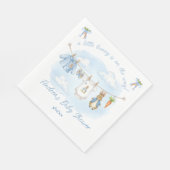 Peter the Rabbit Clothesline Baby Shower Napkins Servet (Hoek)