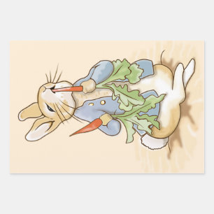 Peter the Rabbit Eating a Carrot Inpakpapier Vel