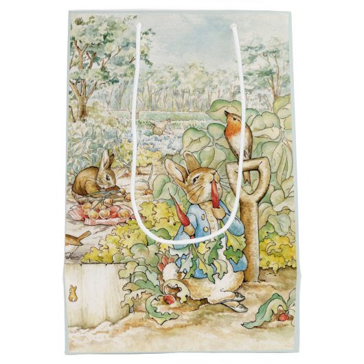 Peter the Rabbit Eating a Carrot Medium Cadeauzakje (Achterkant)