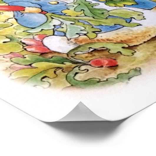 Peter the Rabbit Eating a Carrot Poster (Hoek)