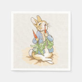Peter the Rabbit Eating a Carrot Servet (Voorkant)