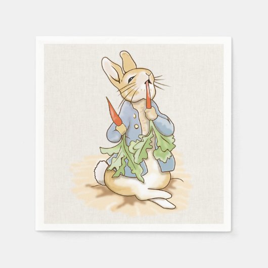 Peter the Rabbit Eating a Carrot Servet (Voorkant)