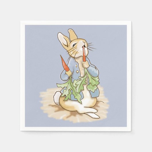 Peter the Rabbit Eating a Carrot Servet (Voorkant)