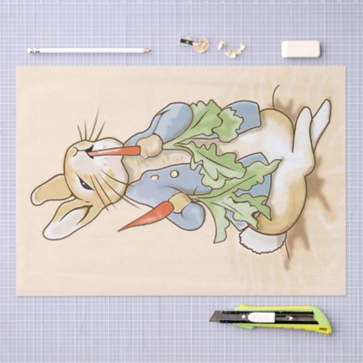 Peter the Rabbit Eating a Carrot Tissuepapier (Craft)