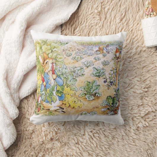 Peter the Rabbit Eating Carrots Kussen (Deken)