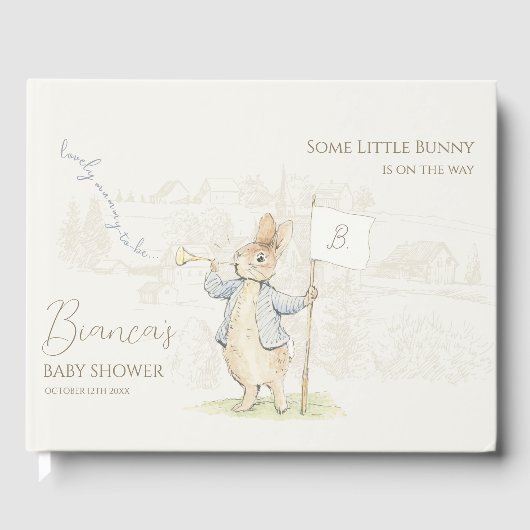 Peter the Rabbit Een konijn Beatrix Baby shower Gastenboek (Voorkant)