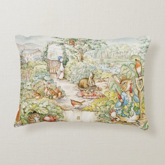 Peter the Rabbit en Jemima Puddleduck Accent Kussen (Achterkant)