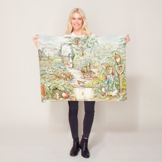 Peter the Rabbit en Jemima Puddleduck Fleece Deken (In situ)