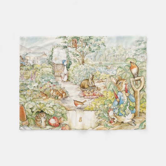 Peter the Rabbit en Jemima Puddleduck Fleece Deken (Voorkant (Horizontaal))