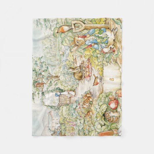 Peter the Rabbit en Jemima Puddleduck Fleece Deken (Voorkant)