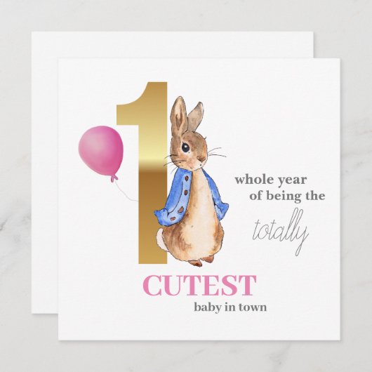 Peter the Rabbit First Birthday (Voorkant / Achterkant)