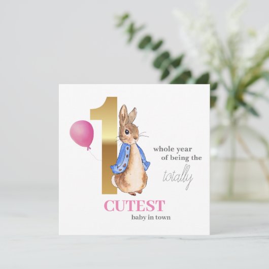 Peter the Rabbit First Birthday (Staand voorkant)