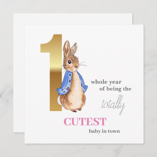 Peter the Rabbit First Birthday (Voorkant / Achterkant)