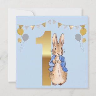 Peter the Rabbit First Birthday Bedankkaart