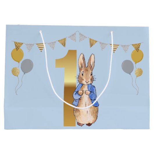 Peter the Rabbit First Birthday Groot Cadeauzakje (Achterkant)