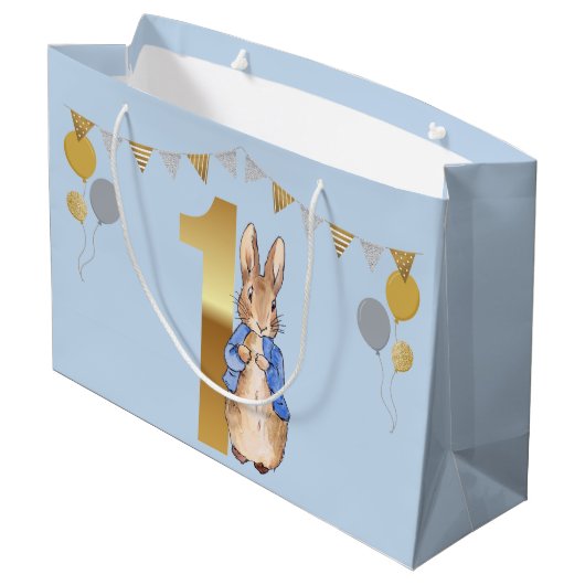 Peter the Rabbit First Birthday Groot Cadeauzakje (Achterkant Gekanteld)