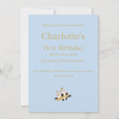 Peter the Rabbit First Birthday Kaart (Achterkant)