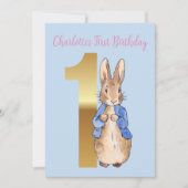 Peter the Rabbit First Birthday Kaart (Voorkant)