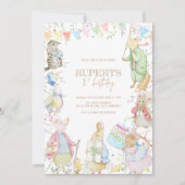 Peter the Rabbit First Birthday Kaart (Voorkant)