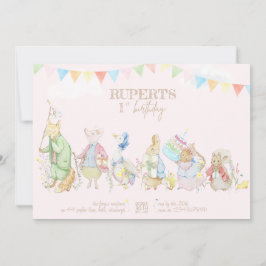 Peter the Rabbit First Birthday Kaart