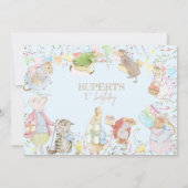 Peter the Rabbit First Birthday Kaart (Achterkant)