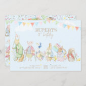 Peter the Rabbit First Birthday Kaart (Voorkant / Achterkant)