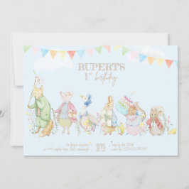 Peter the Rabbit First Birthday Kaart