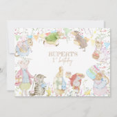 Peter the Rabbit First Birthday Kaart (Achterkant)