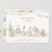 Peter the Rabbit First Birthday Kaart (Voorkant / Achterkant)