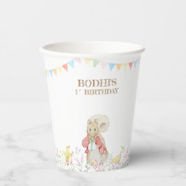 Peter the Rabbit First Birthday Papieren Bekers