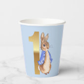 Peter the Rabbit First Birthday Papieren Bekers (Achterkant)