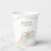 Peter the Rabbit First Birthday Papieren Bekers (Voorkant)