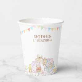 Peter the Rabbit First Birthday Papieren Bekers