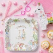Peter the Rabbit First Birthday Papieren Bordje (Feest)