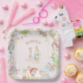 Peter the Rabbit First Birthday Papieren Bordje (Feest)