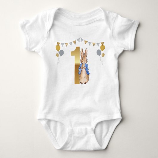 Peter the Rabbit First Birthday Romper (Voorkant)