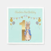 Peter the Rabbit First Birthday Servet (Voorkant)