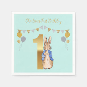 Peter the Rabbit First Birthday Servet
