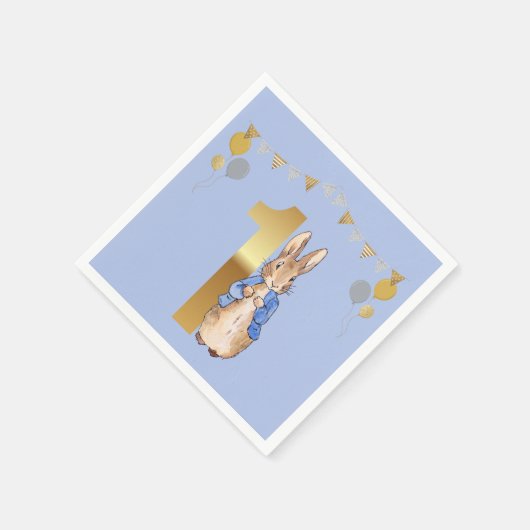 Peter the Rabbit First Birthday Servet (Hoek)