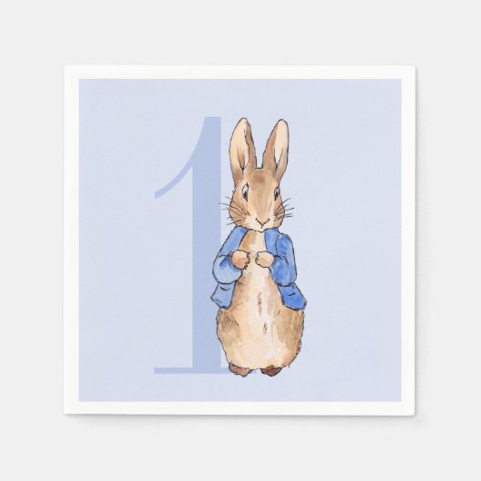 Peter the Rabbit First Birthday Servet (Voorkant)