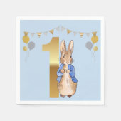 Peter the Rabbit First Birthday Servet (Voorkant)
