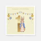 Peter the Rabbit First Birthday Servet (Voorkant)
