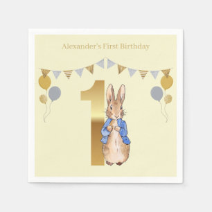 Peter the Rabbit First Birthday Servet