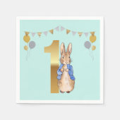 Peter the Rabbit First Birthday Servet (Voorkant)