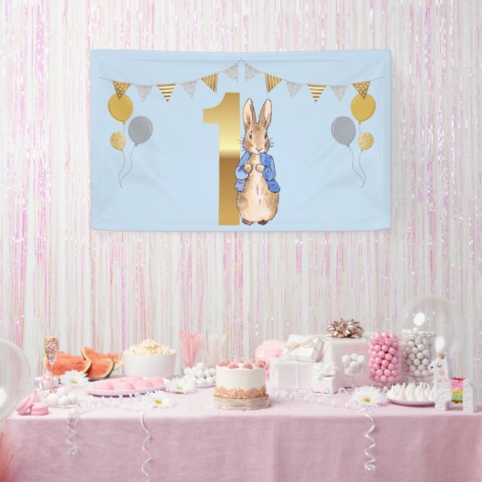 Peter the Rabbit First Birthday Spandoek (Feest)
