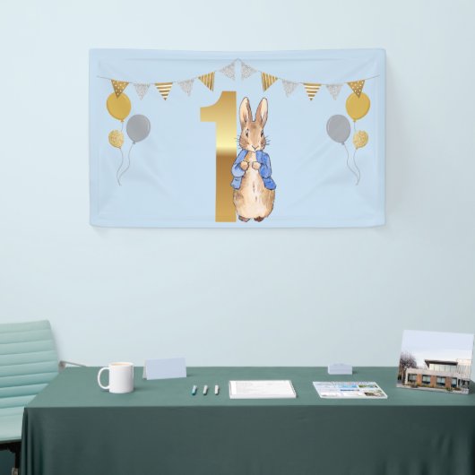 Peter the Rabbit First Birthday Spandoek (Beurs)