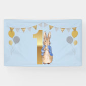 Peter the Rabbit First Birthday Spandoek (Horizontaal)