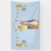 Peter the Rabbit First Birthday Spandoek (Verticaal)