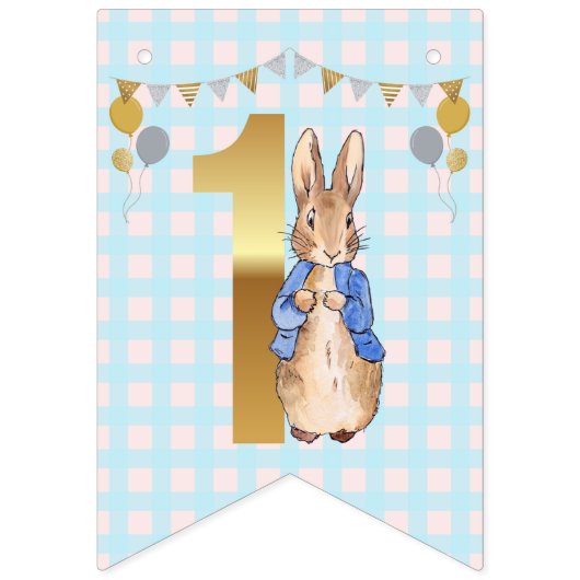 Peter the Rabbit First Birthday Vlaggetjes (Tweede vlag)